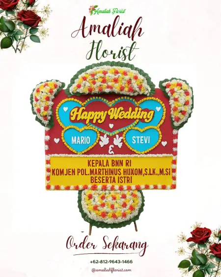Papan Bunga Pernikahan Sidototo